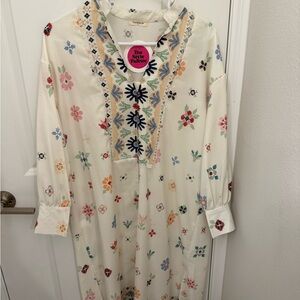 Floral Maxi Dress - Cream Multicolor